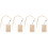 4Sets Beige Work Id Badge Holder with Detachable Lanyard for Office 5