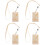 4Sets Beige Work Id Badge Holder with Detachable Lanyard for Office 6