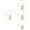 4Sets Beige Work Id Badge Holder with Detachable Lanyard for Office 7