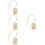 4Sets Beige Work Id Badge Holder with Detachable Lanyard for Office 8