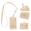 4Sets Beige Work Id Badge Holder with Detachable Lanyard for Office 11