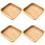 4Pièces Plateaux De Service En Bois Bords Arrondis Sécurisés 6