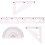 3Ensembles Règle De Plastique Rose Pour École Et 6
