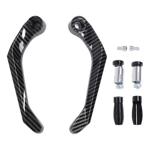 Aluminiumlegierungs-Motorrad-Handschutz Windabweiser Schwarz 1