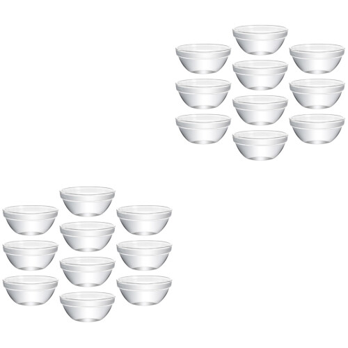 20Pièces Bols Multiusage En Verre Transparent Rigoureux 1