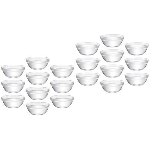20Pièces Bols Multiusage En Verre Transparent Rigoureux 2