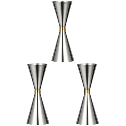 3Pièces Double Jigger Acier Inoxydable Cocktail Bar 1