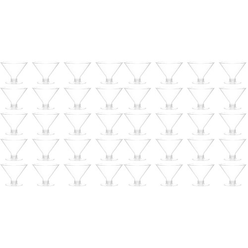 50Pièces Coupes Dessert Transparentes Pour Glace Milk Shake Usage Pro 1