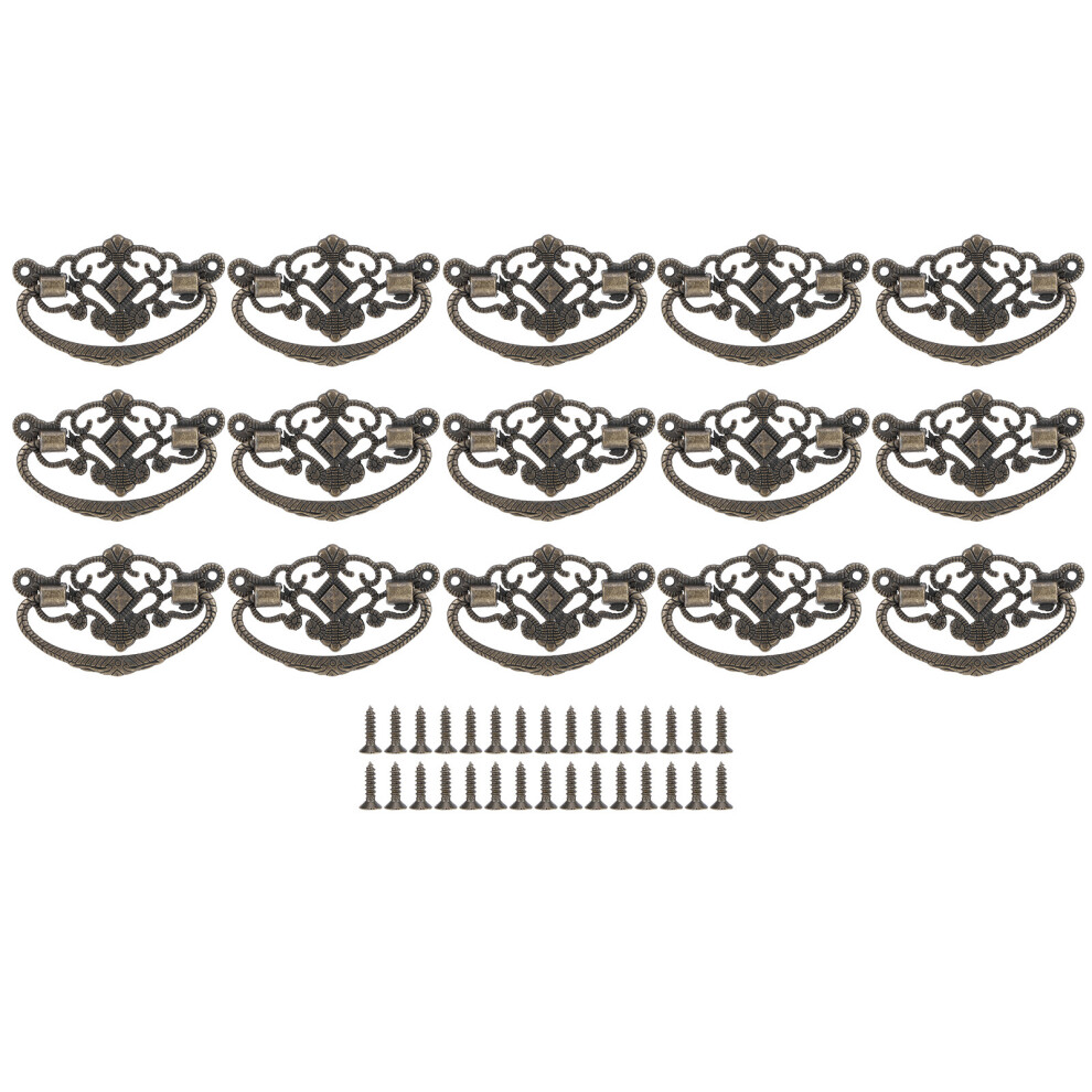 Bronze Tone Dresser Pulls, Antique Bronze Drawer Pulls With Exquisite Relief Texture, Zinc Alloy Furniture Hardware For Convenient, Simple & Fast 9425574424310