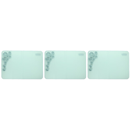 3Pièces Tapis Silicone Bleu Durable Pour Peinture Résine 2