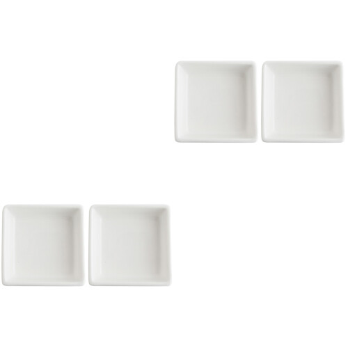 4Pièces Bols Carrés En Céramique Pour Snack Condiments 1
