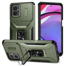 Custodia resistente per Motorola Moto G Power5G2024 – Doppio strato di livello militare, copertura scorrevole per la fotocamera, supporto girevole