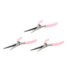 Ensemble de 3 pinces à ongles – Pince à ongles à pointe longue en acier inoxydable, coupe-cuticules et pince à épiler avec poignées
