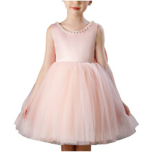 Vestido de princesa de satén y tul para niñas, ideal para bodas, fiestas infantiles, bailes de graduación, vestidos de gala, color rosa, para