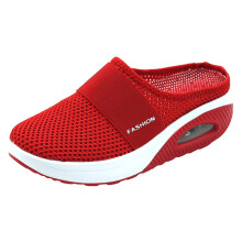 Willtoo Damen-Orthopädische Sneaker, Slip-On-Schuhe mit Luftpolsterung, Rot US-5,5 (EU-36)