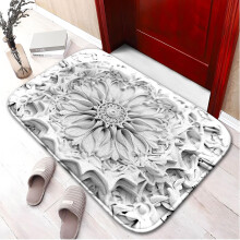 Tappeto da bagno antiscivolo in memory foam 3D Flower67: assorbente, ad asciugatura rapida, lavabile in lavatrice, morbido e confortevole - M