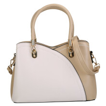 Schoudertas/crossbodytas van PU-leer, chique handtas voor dames, schoudertas met stijlvolle stiksels en verstelbare riem, wit
