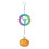 Hummingbird-shaped hanging bird feeder with wind chime 1