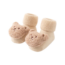 Calcetines de invierno para bebés recién nacidos, cálidos, forrados de felpa, antideslizantes, de punto, para el suelo, regalos de Navidad, color