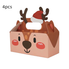 Cajas de regalo navideñas para galletas con ventana, envases coloridos para cupcakes, brownies y donuts – Ideales para Navidad, cumpleaños y
