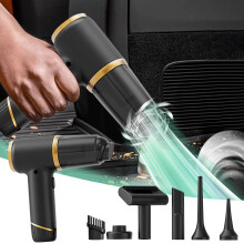 6-in-1 handstofzuiger, 15000 PA, USB oplaadbaar, draagbare mini-stofzuiger voor auto en huis, geschikt voor dierenharen, kieren en spleten,