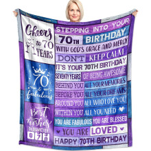 Decke zum 60. Geburtstag für Frauen – 76 x 102 cm große Kuscheldecke, Happy1962Decor, passend für Mutter und Ehefrau