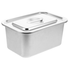 Keukencompostbak, roestvrijstalen afvalbak voor op het aanrecht met deksel, compostemmer voor binnen, opbergbak voor keukenafval.