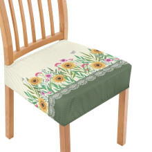 Capas para cadeiras de jantar com estampa de girassol, capas decorativas para cadeiras de cozinha, protetores de almofada para cadeiras de jantar,