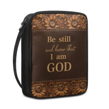 Étui pour Bible à motif tournesol pour hommes et femmes, couverture robuste avec poignée, étui de transport portable.