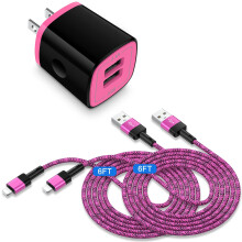2er-Pack USB-Ladegerät + 1,8 m Kabel & 1er-Pack 2,1 A Dual-USB-Netzteil – Kompatibel mit iPhone 14