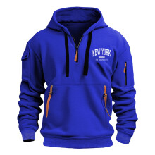 Felpe e maglioni da uomo alla moda Felpe da uomo per uomo Felpa pullover con cerniera a un quarto Felpa vintage a maniche lunghe casual alla moda con