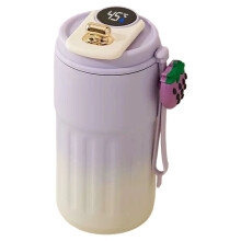 Mug de voyage intelligent 450 ml avec affichage de la température - Gobelet isotherme en acier inoxydable 316, étanche, idéal pour la voiture et