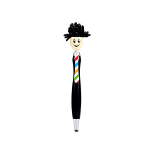 5-Pack Fluffy Doll Stylus Pens, 2-in-1 Capacitive & Ballpoint, Replaceable Ink, Kawaii Gift for Teens—Compatible with Touch-Screen Devices