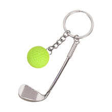 Realistický prívesok na kľúče s golfovou loptičkou – prívesok zo zliatiny zinku, kompatibilný s kľúčmi/batohmi/zipsom, darček pre