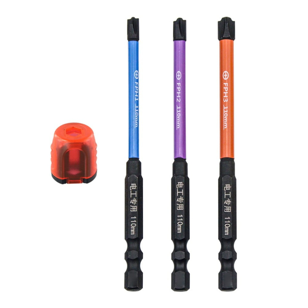 4Pcs/Set Magnetic Electrician Special Cross Screwdriver Bit Nutdrivers Fph1 Fph2 Fph3 Fpz1 Fpz2 Fpz3 For Socket Switch 9482726199861