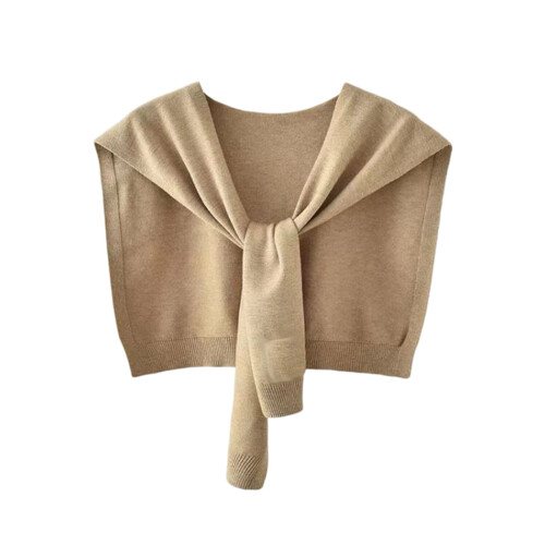 Damenmode Vielseitiger Strickschal aus Eisseide, Khaki