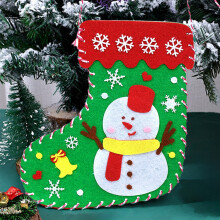 Chaussettes de Noël en feutrine avec décorations à faire soi-même, kits de couture faits main pour enfants, décorations de fête et sacs cadeaux