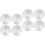 8Pièces Adaptateurs Aluminium Argenté Pour Tables Basse Verre 3