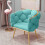 fluffy Single sofa creative design velvet armchair(Lake Blue) 1