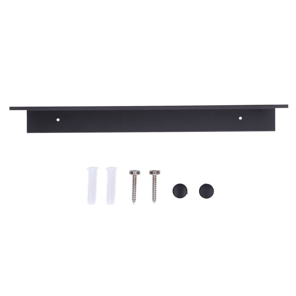 Concealed Finger Edge Pull Handles, Floating Shelves Matt Black, Heavy Duty Kitchen Storage, Easy Installation Aluminum Wall Shelves, Wide 9425574436818