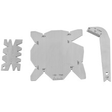 Rapporteur d'angle de perçage, gabarit de mesure d'angle pour les angles de pointe des forets, outil en acier inoxydable pour 118 et autres angles