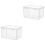 2Pcs Transparent Bread Pocket PP Leakproof Food Container for Home Use 4