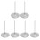 6Pièces Support Facture Argenté Métal Avec Base Stable Pour 2