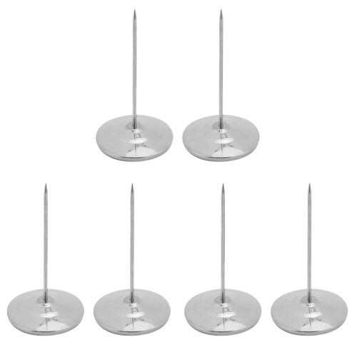 6Pièces Support Facture Argenté Métal Avec Base Stable Pour 1
