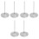 6Pièces Support Facture Argenté Métal Avec Base Stable Pour 3