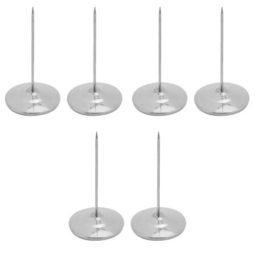 6Pièces Support Facture Argenté Métal Avec Base Stable Pour 2