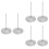 6Pièces Support Facture Argenté Métal Avec Base Stable Pour 6