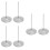 6Pièces Support Facture Argenté Métal Avec Base Stable Pour 7