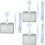 6Pcs Grey Multi-Functional Horizontal Card Covers Id Badge Holders PVC 6