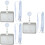 6Pcs Grey Multi-Functional Horizontal Card Covers Id Badge Holders PVC 7